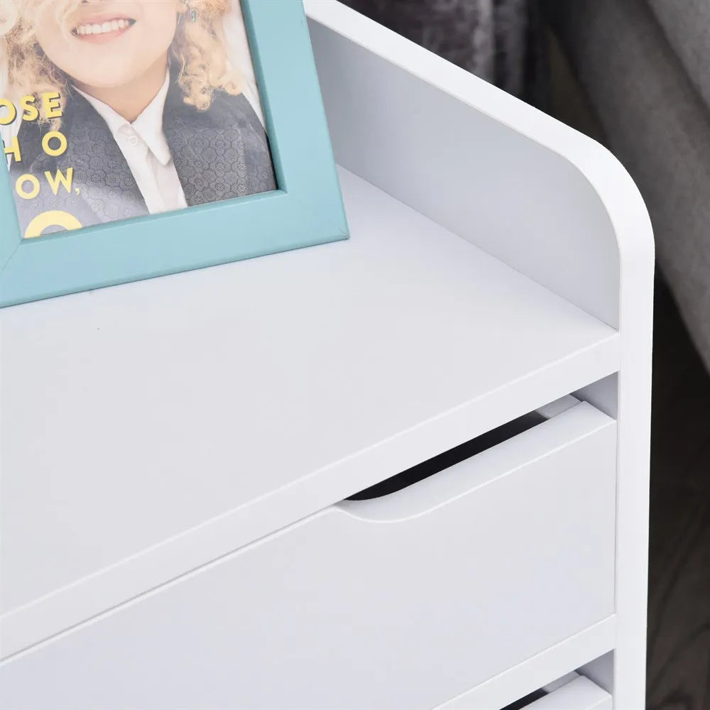 Table de nuit multifonctionnelle blanche -