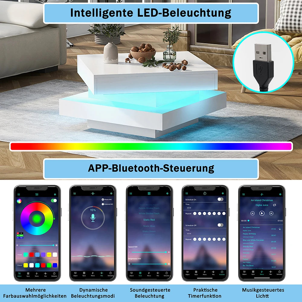 Table basse moderne style technologique -