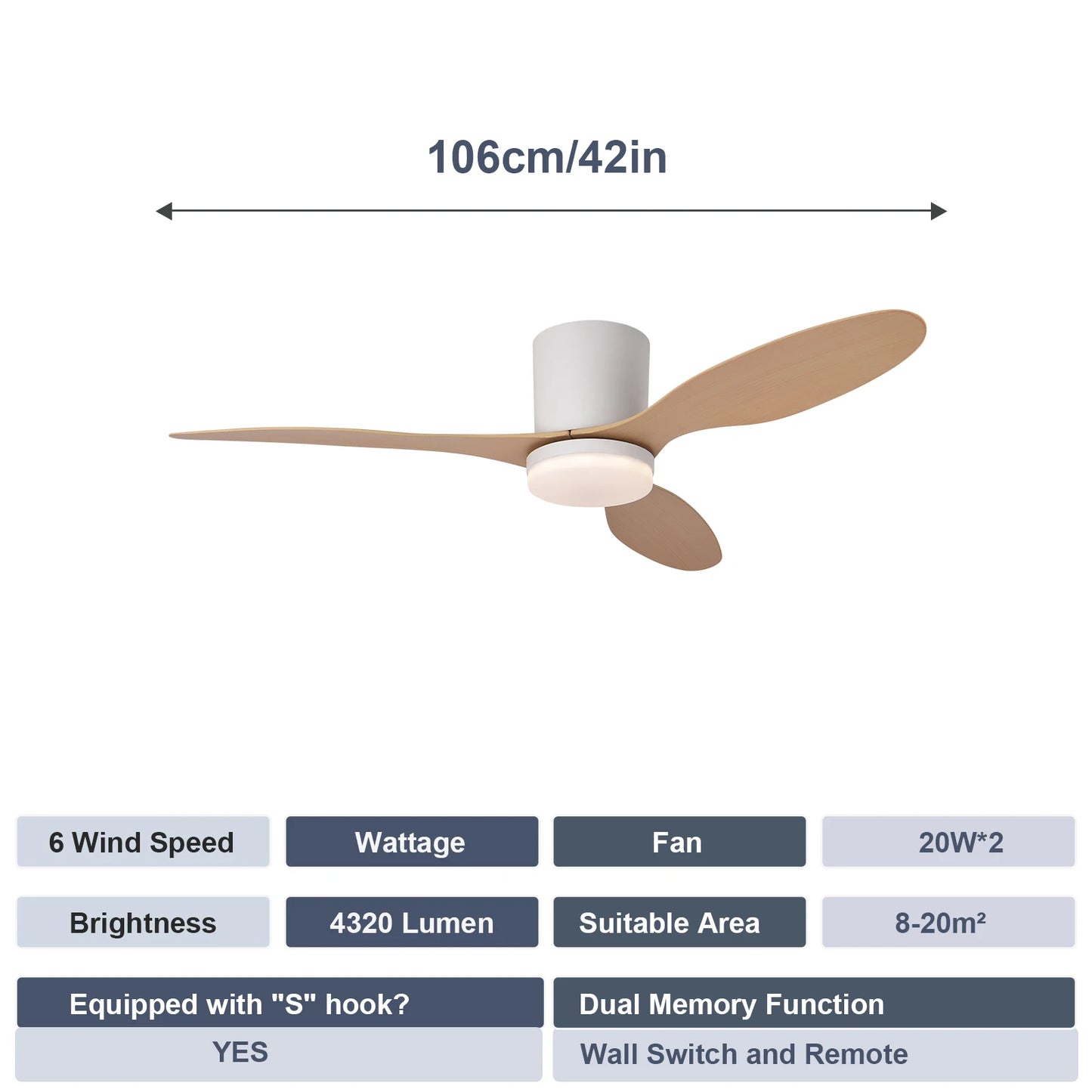 ventilateur silencieux Moderne Noir Blanc - Nordantic