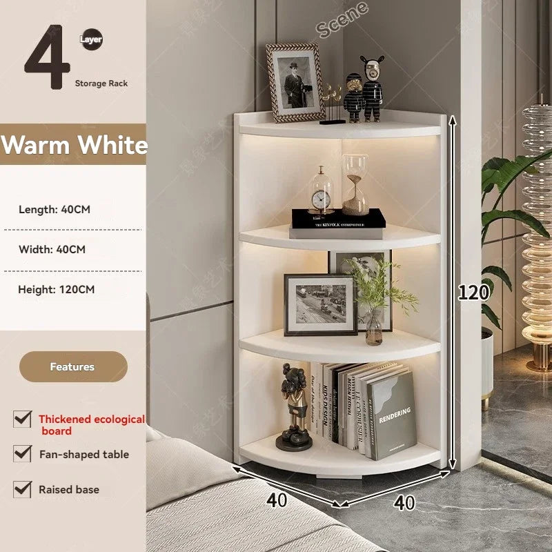 Étagère d'angle bois massif en forme d'éventail - BA