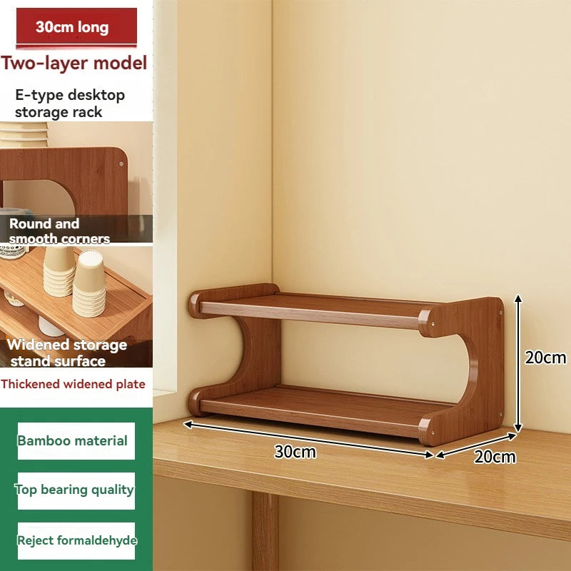 étagère bureau en bois de style présentoir - 30cm-2
