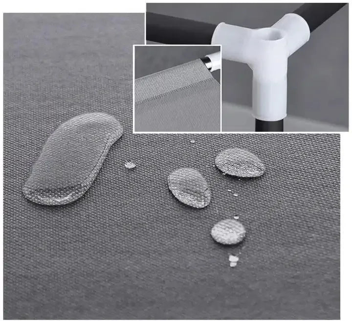 Étagère chaussures en tissu et métal 160x60x30 cm -