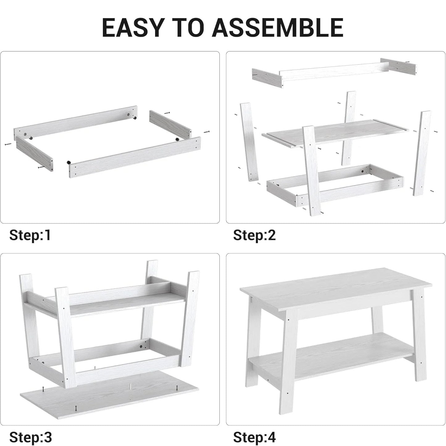 Table basse bois rustique à doubles plateaux -
