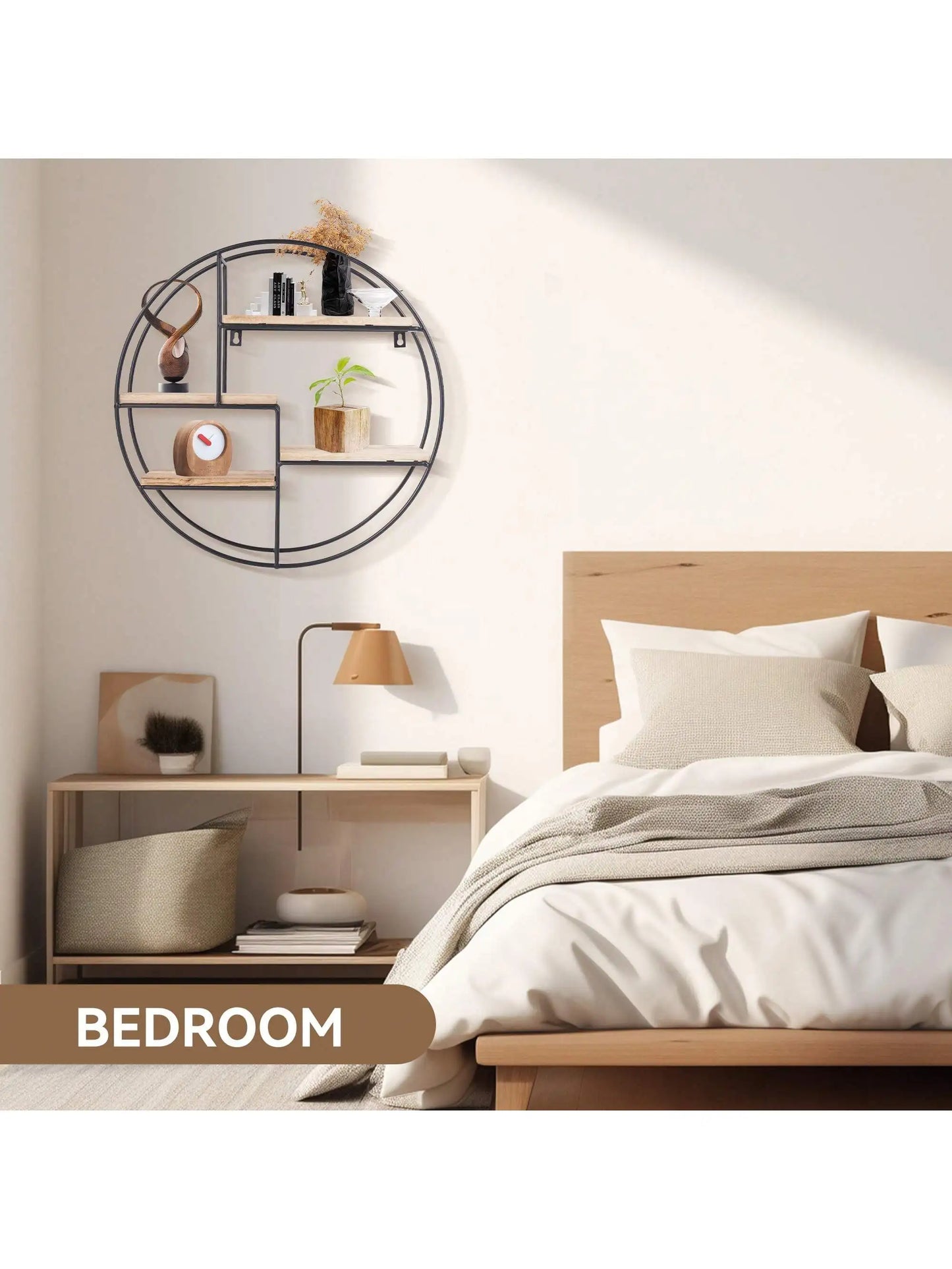 étagère murale industrielle ronde -