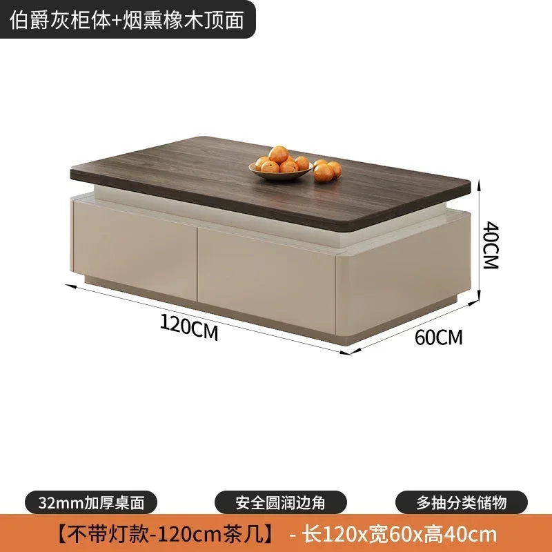 Table basse bois scandinave de luxe - 120x60x40cm