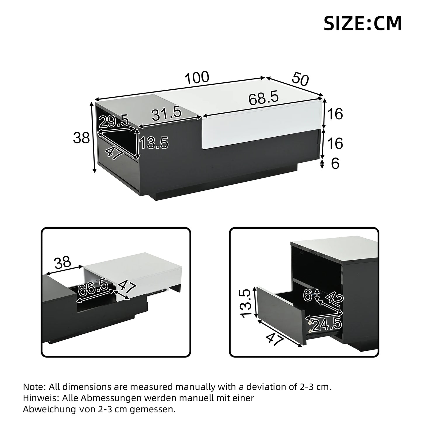 Table basse convertible de luxe -