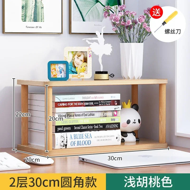 étagère bureau d'angle en bois de qualité - 2 couches 30cm B