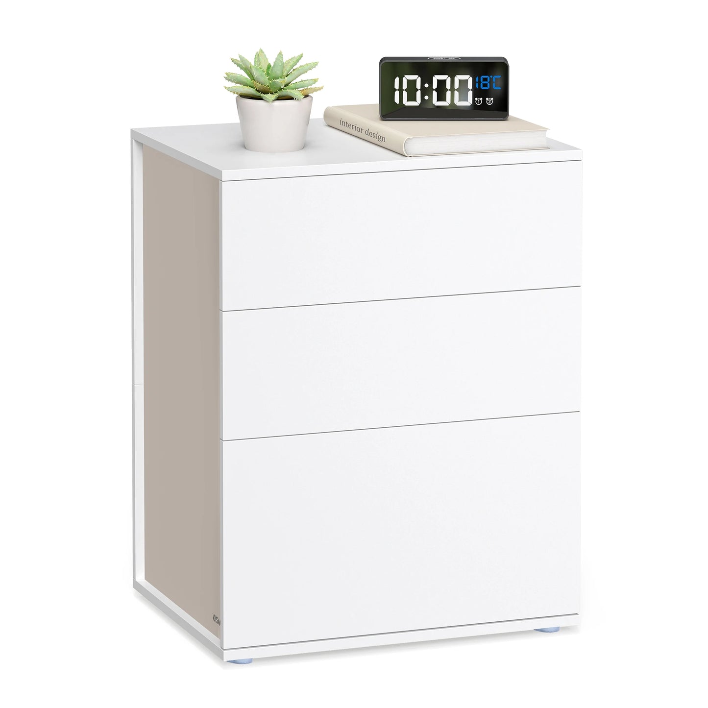 Table de nuit vasagle à montage ultra rapide - Blanc Table de nuit