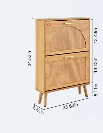 Meuble à chaussure avec tiroirs rabattables autoportants pour sabots et talons - D Meuble à chaussure