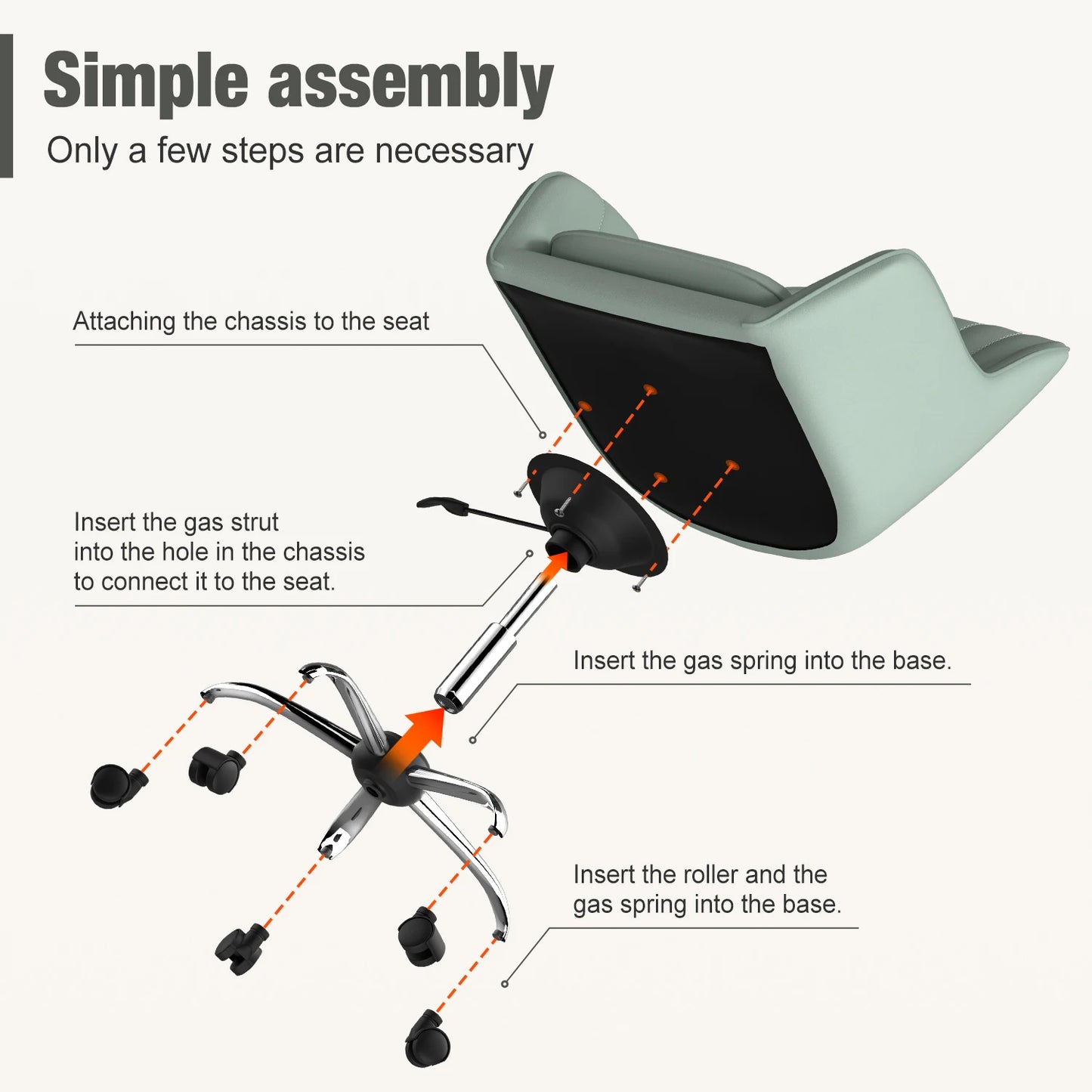 Chaise de bureau haut de gamme ajustable -