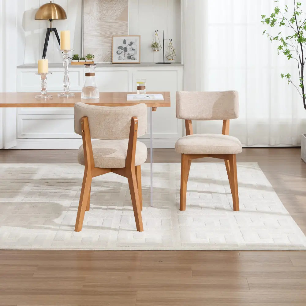 Chaise salle à manger bois moderne 2 ensembles - Chaise salle à manger Khaki 2 pcs