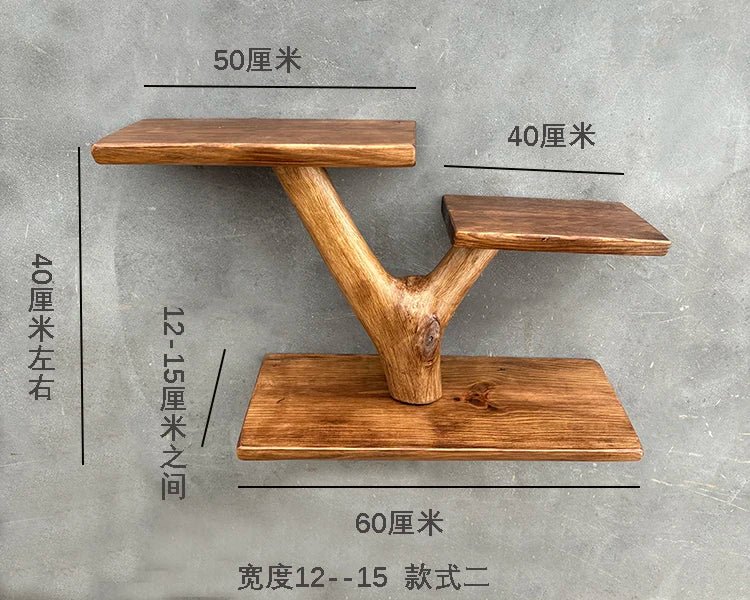 étagère murale en bois massif pour pot de fleur - 14:20150412512-15b158.5