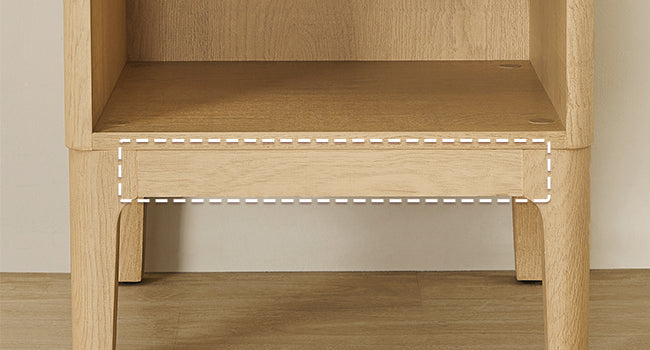 Table de nuit bois foncé - 1 pièce -