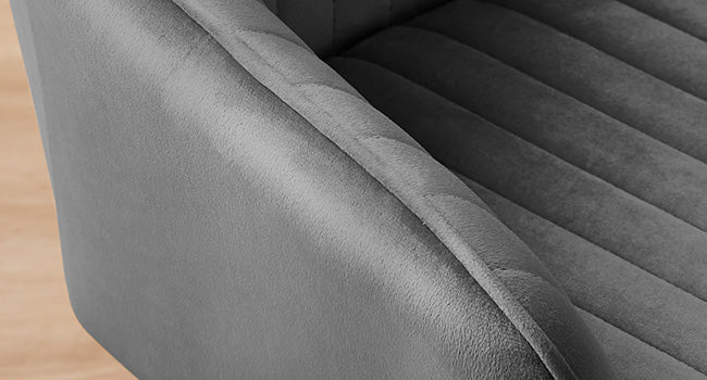 Chaise salle à manger vert en velours 1 pièces -