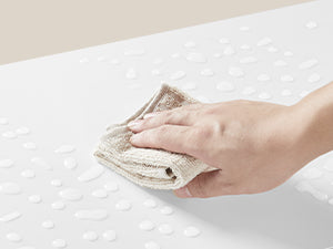 Table de chevet blanche à 3 tiroirs moderne -