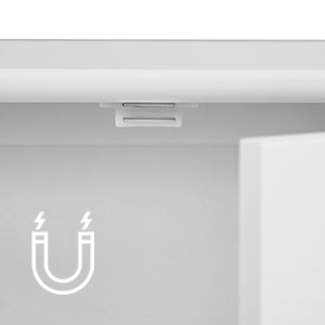 Meuble salle de bain murale blanc avec 2 portes -