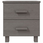 Table De Chevet Bois Hamar Gris Clair 40X35X44,5 cm -
