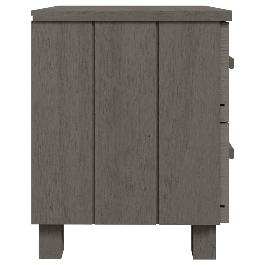 Table De Chevet Bois Hamar Gris Clair 40X35X44,5 cm -