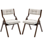 Chaise salle à manger pliante en bois de 2 ensembles - Chocolat Chaise salle à manger