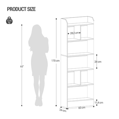 Étagère cube à poser sur pieds de style bibliothèque -