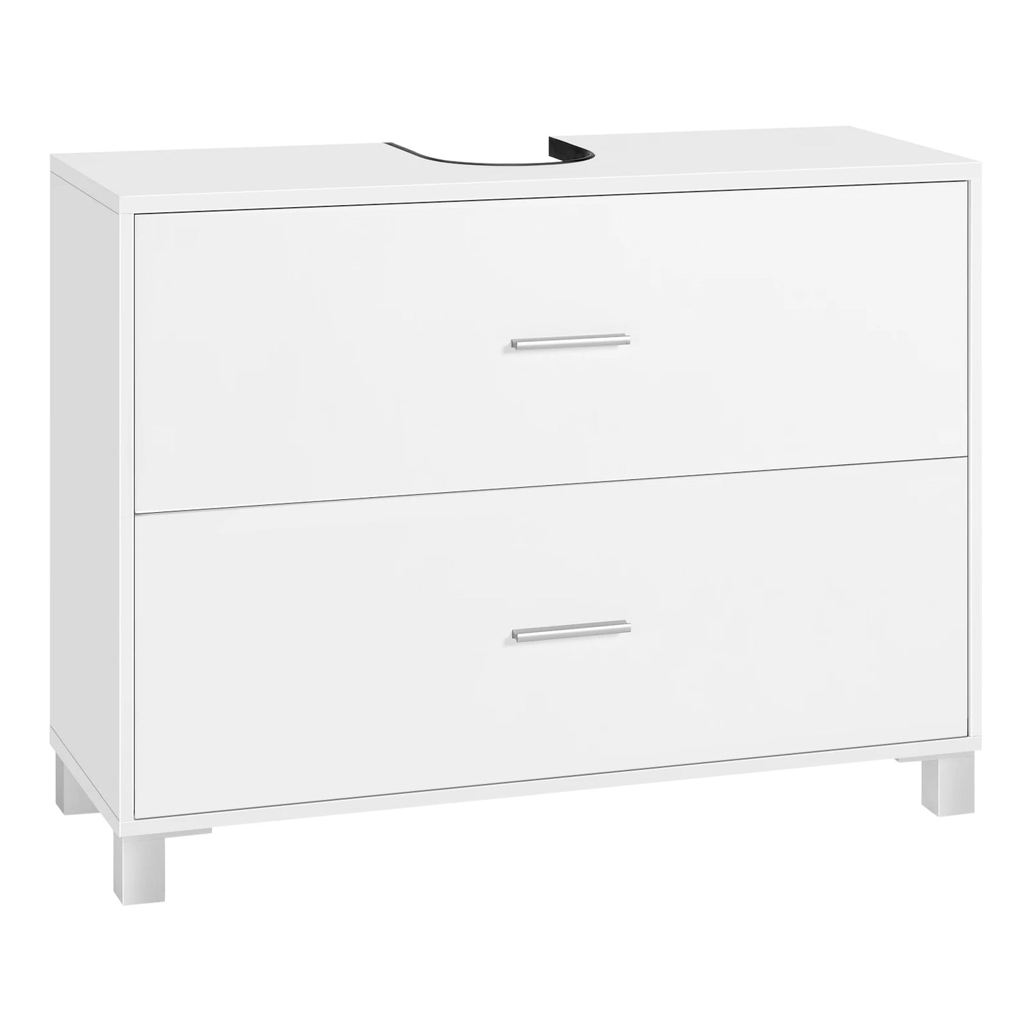 Meuble salle de bain sous lavabo 80x30x60cm - Blanc Meuble salle de bain