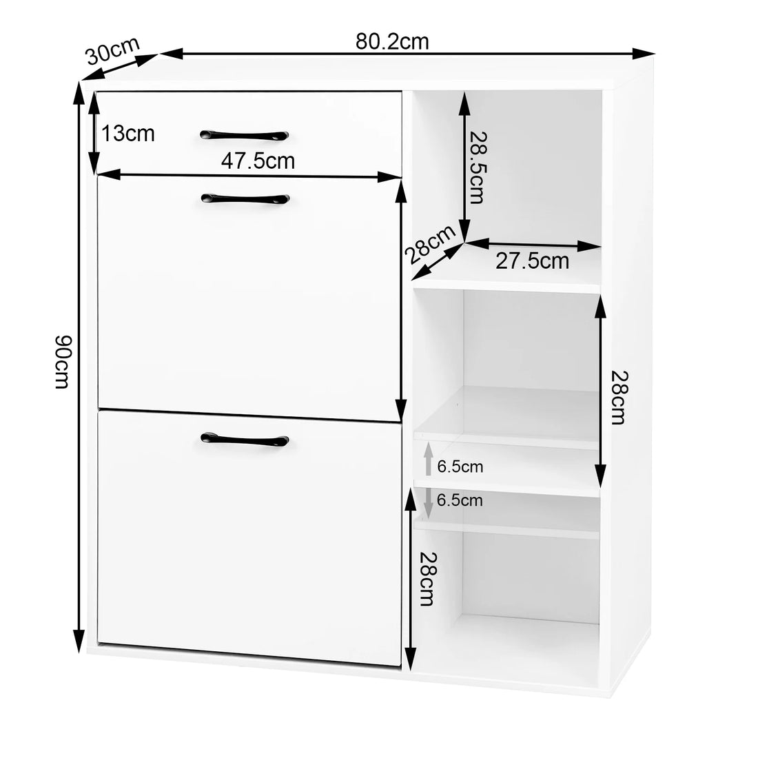 Meuble à chaussure moderne blanc -
