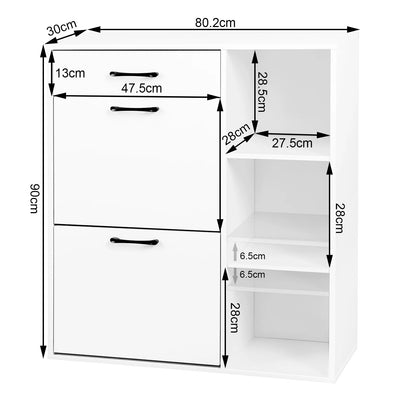 Meuble à chaussure moderne blanc -