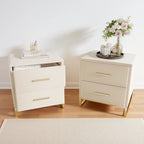 Table de chevet rustique - lot de 2 pièces -