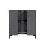 Meuble salle de bain sous évier noir et blanc - 60x60x30cm -