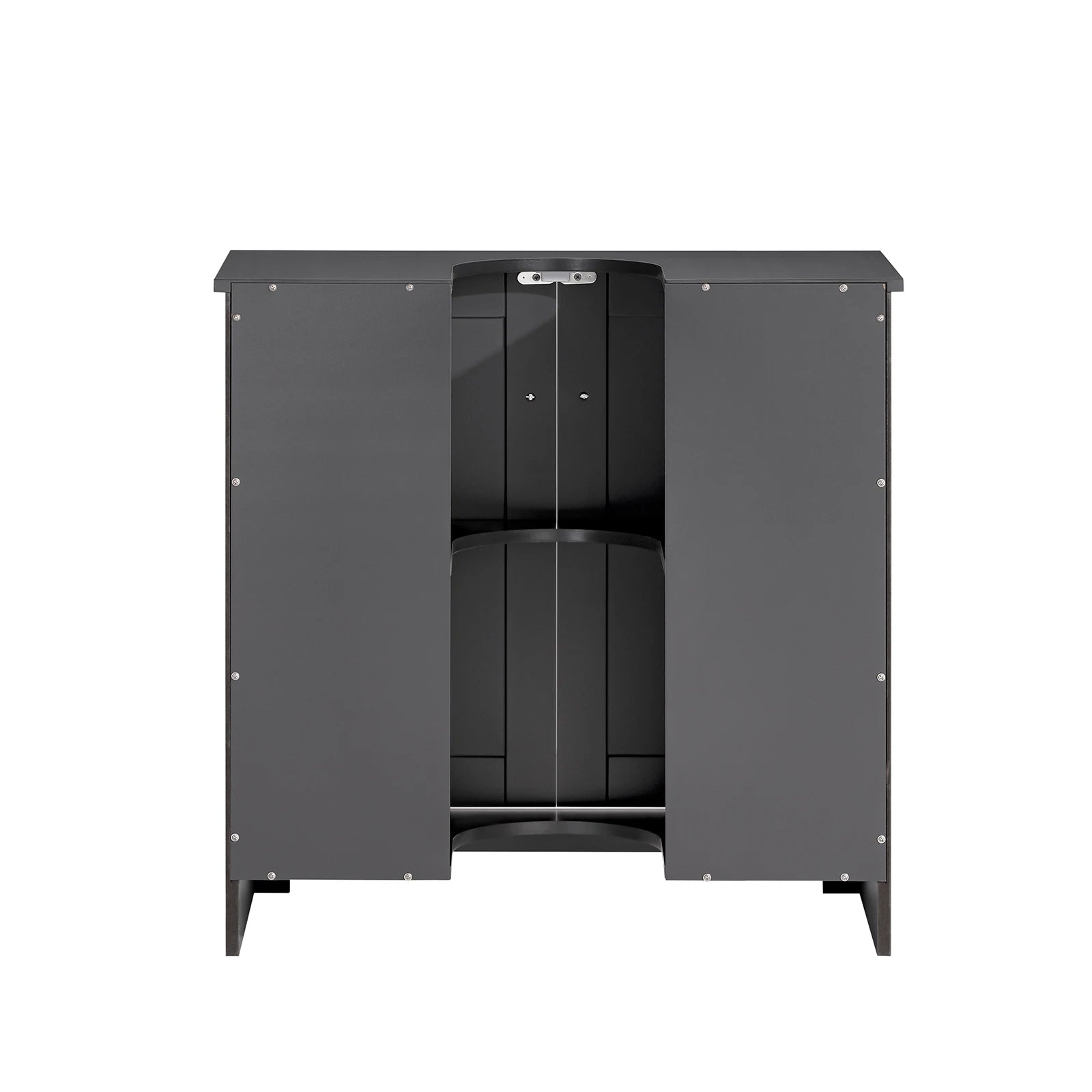 Meuble salle de bain sous évier noir et blanc - 60x60x30cm -