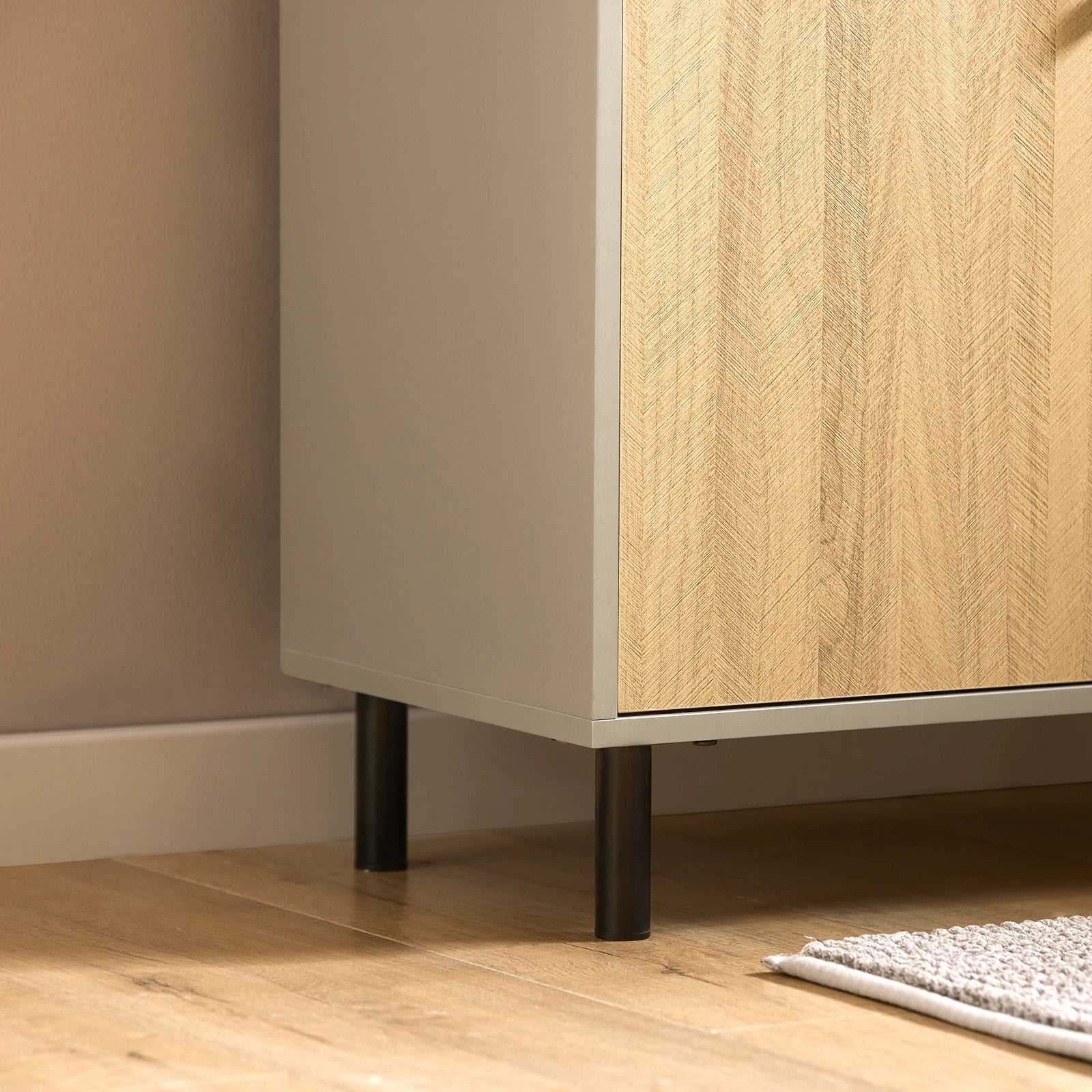 Meuble salle de bain bas sur pieds -