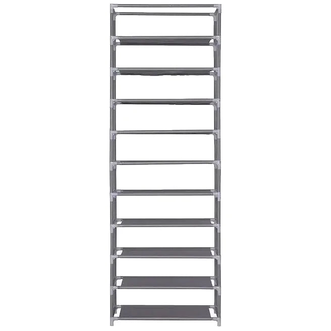 Étagère chaussures en tissu et métal 160x60x30 cm -