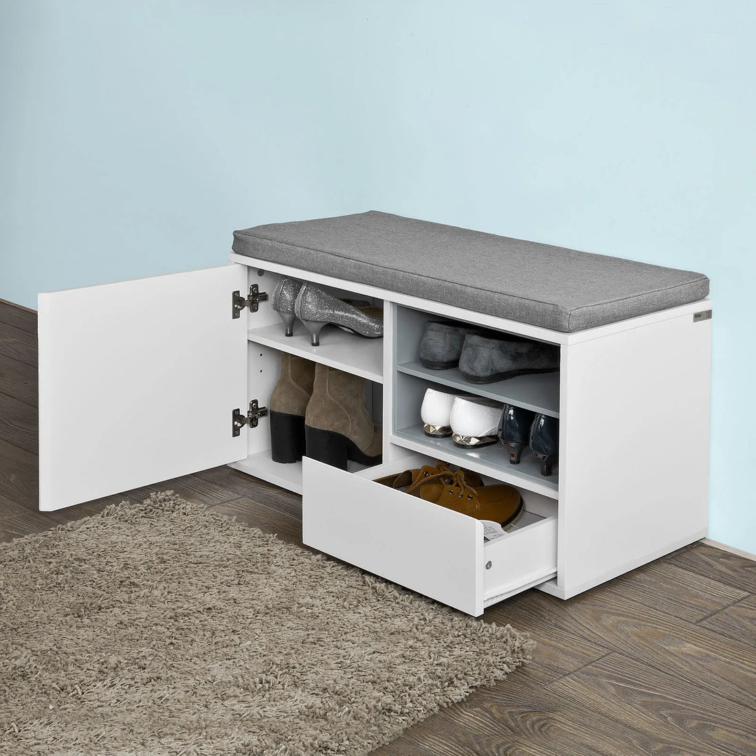 Meuble à chaussure avec tiroir 80x46x35cm -