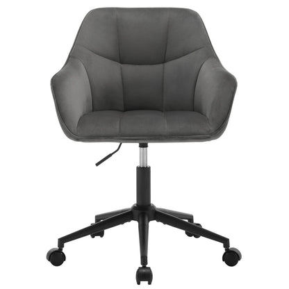 Chaise de bureau pivotante en velours -