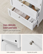 Meuble de rangement cuisine à 2 tiroirs et 2 portes -