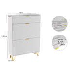 Meuble à chaussure motif ondulé 80x24x118.5cm -