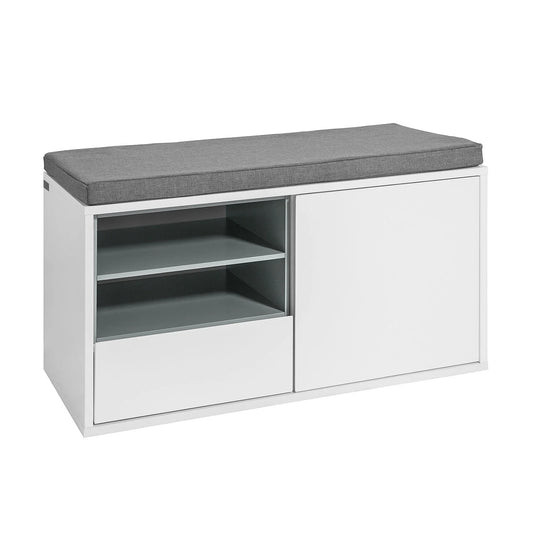 Meuble à chaussure avec tiroir 80x46x35cm - Blanc 80cm x 46cm x 35cm