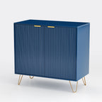 Table de chevet sans tiroir bleu -