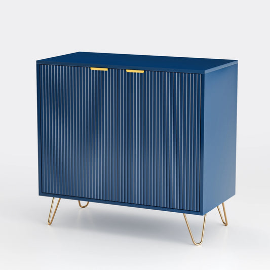 Table de chevet sans tiroir bleu -