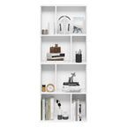 Étagère cube blanche haute à 8 compartiments -