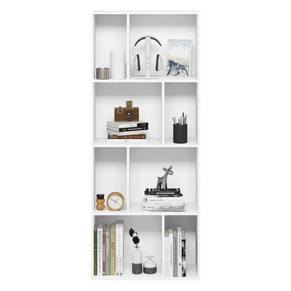 Étagère cube blanche haute à 8 compartiments -