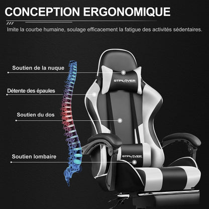 Chaise de bureau pas cher design solide et gamer -