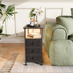 Table de nuit pas cher avec multiprise -