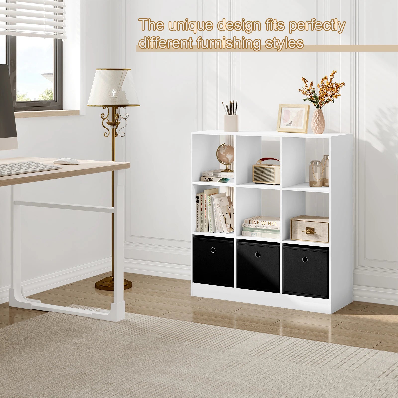 Étagère cube bois massif -