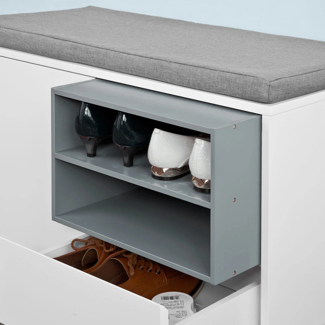 Meuble à chaussure avec tiroir 80x46x35cm -