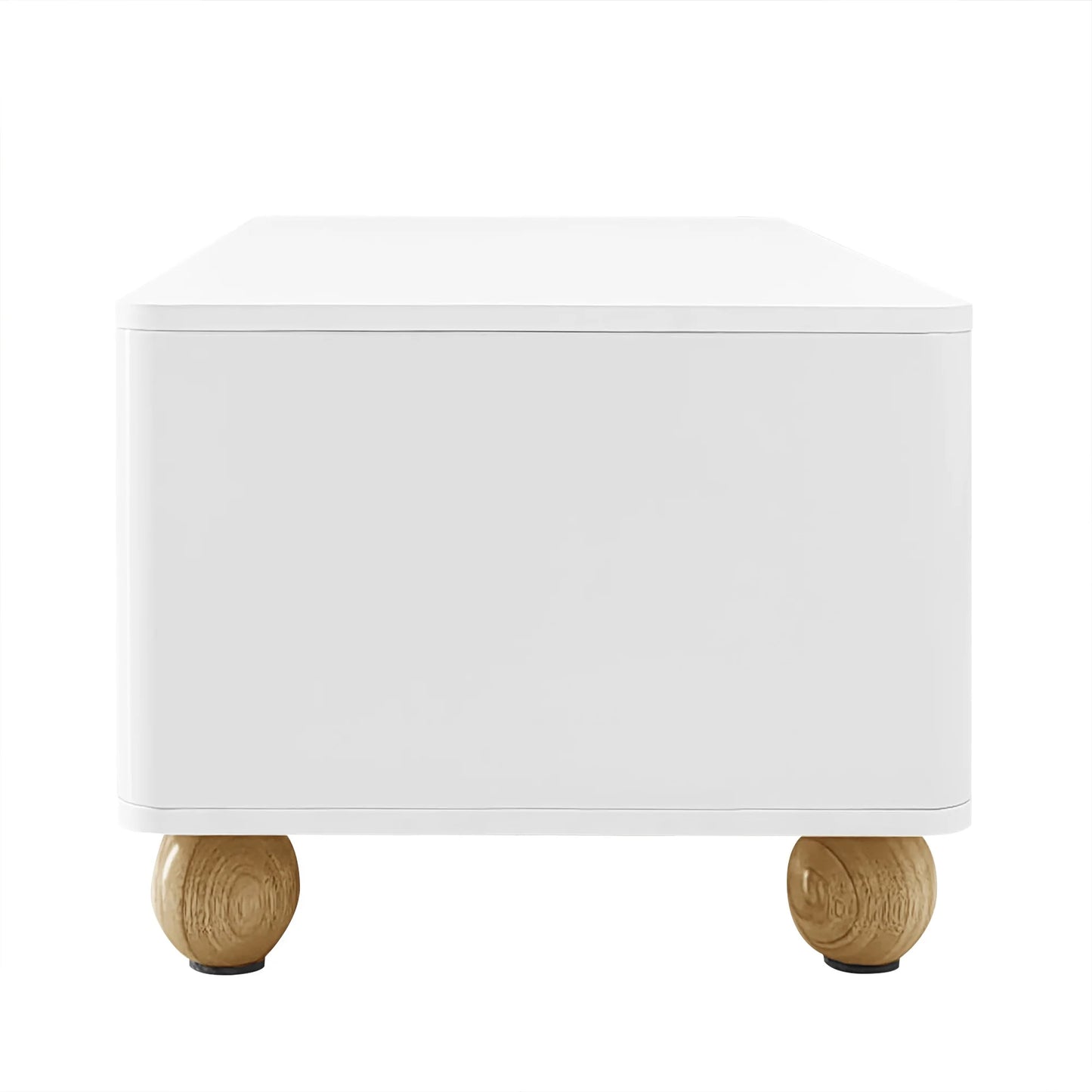 Table basse bois et blanc scandinave 105x50x40 cm- -