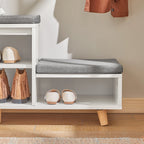 Meuble chaussure avec deux banc et 1 porte coulissante -