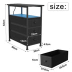 Table de nuit pas cher avec multiprise -