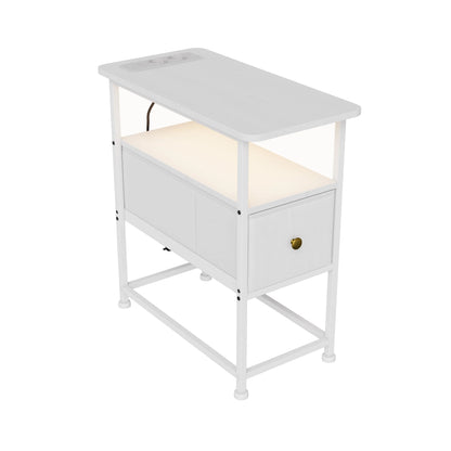 Table de chevet 1 tiroir blanc -