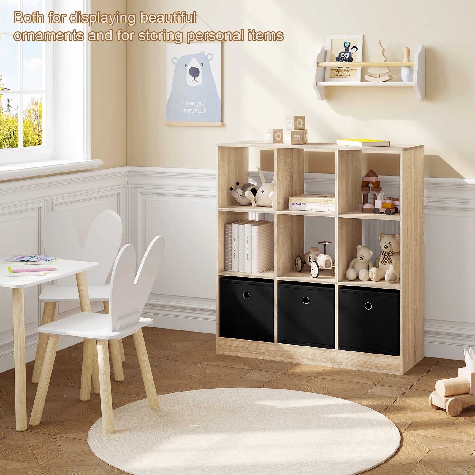 Étagère cube bois massif -